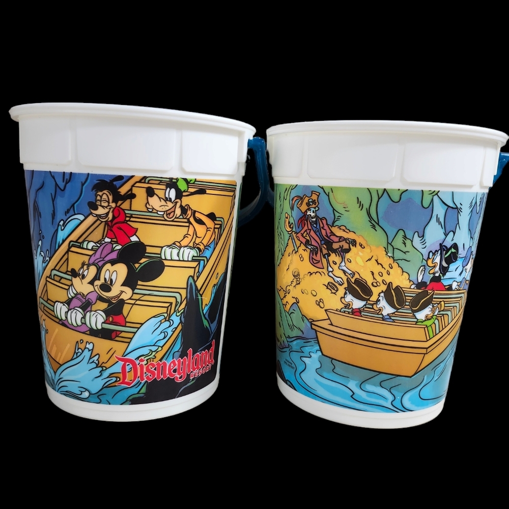 Disneyland Resort Two Vintage "Pirates of The Caribbean Ride" Popcorn Bucket